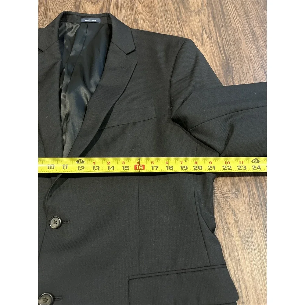 Ralph Ralph Lauren Blazer Men 44L Long Black Pinstriped Wool Sport Coat